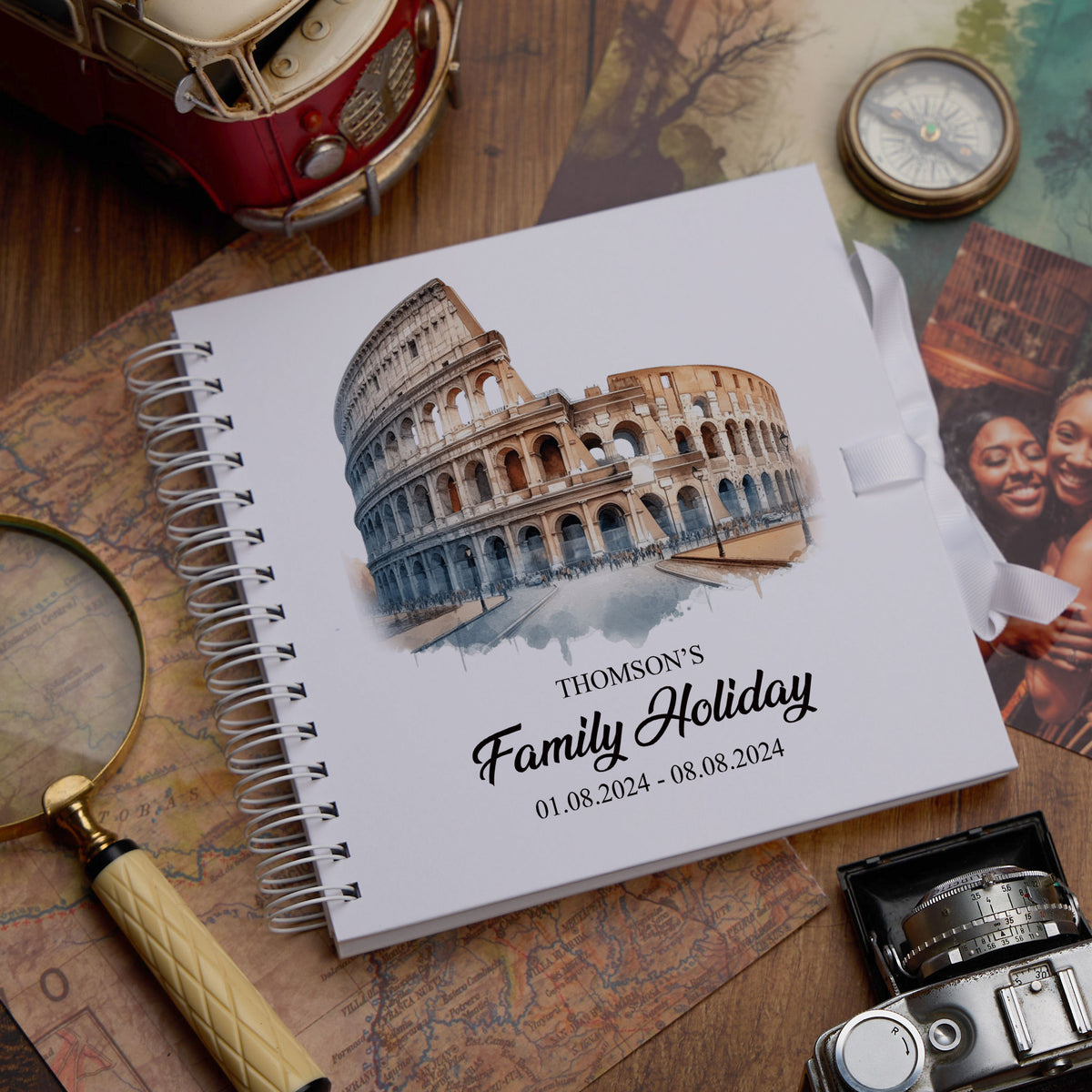 Personalised Rome Holiday Memory Scrapbook Journal Photo Albums