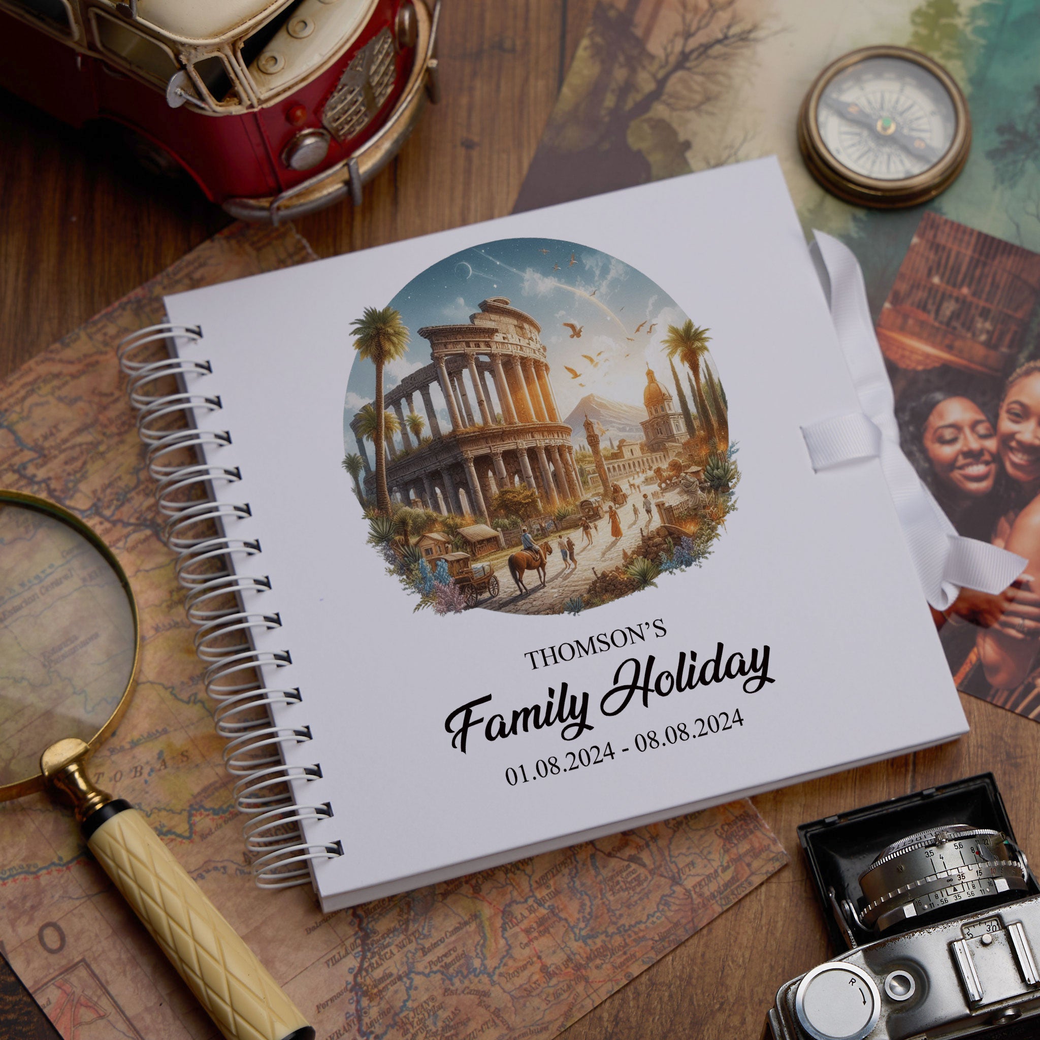 Personalised Rome Holiday Memory Scrapbook Journal Photo Albums