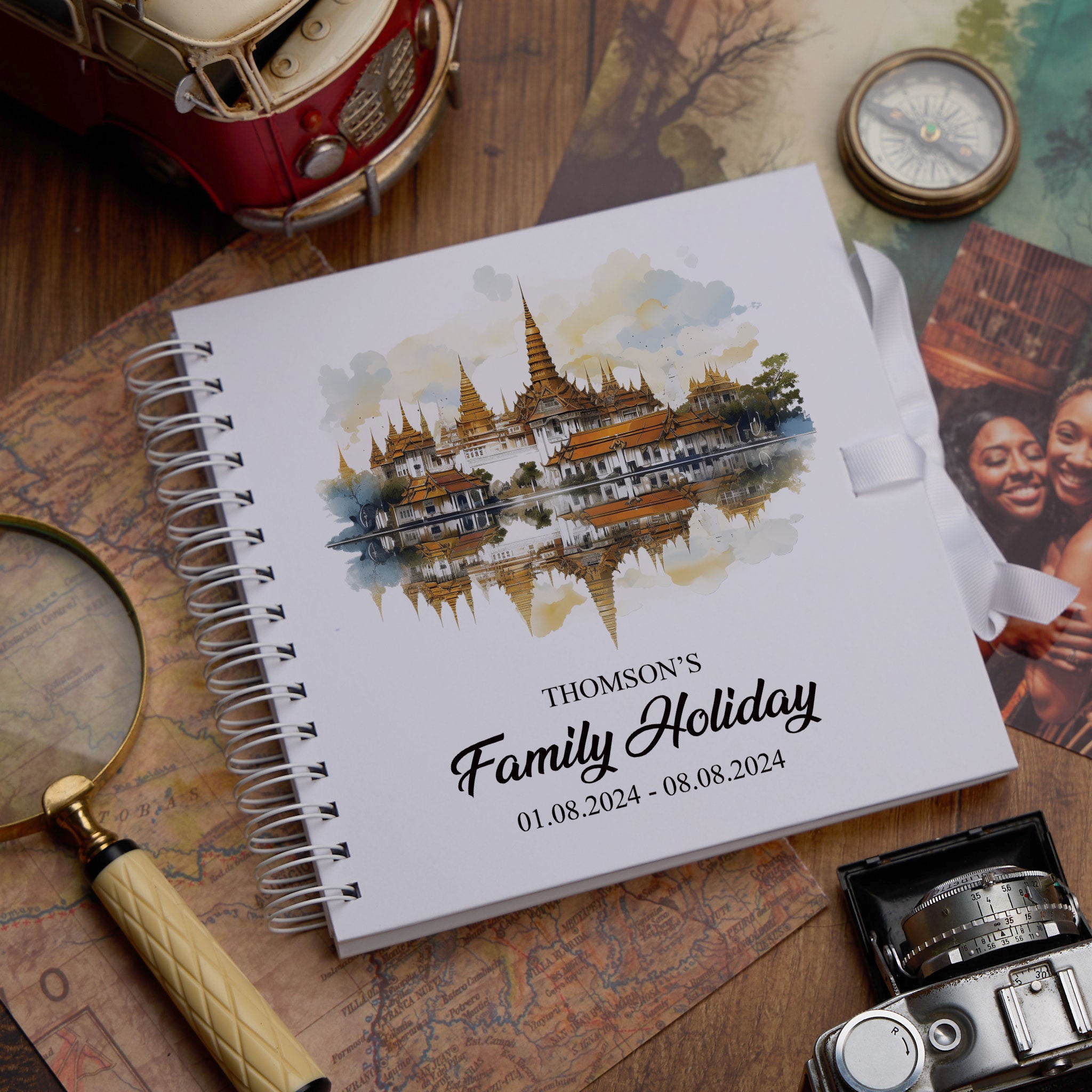 Personalised Bangkok Holiday Memory Scrapbook Journal Photo Albums