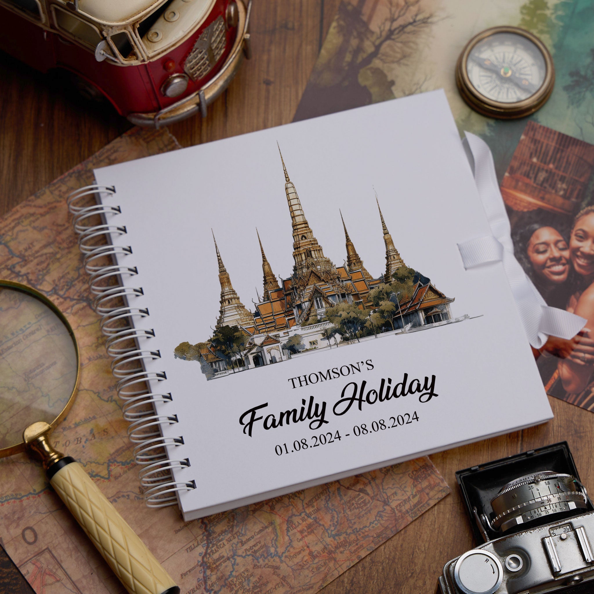 Personalised Bangkok Holiday Memory Scrapbook Journal Photo Albums