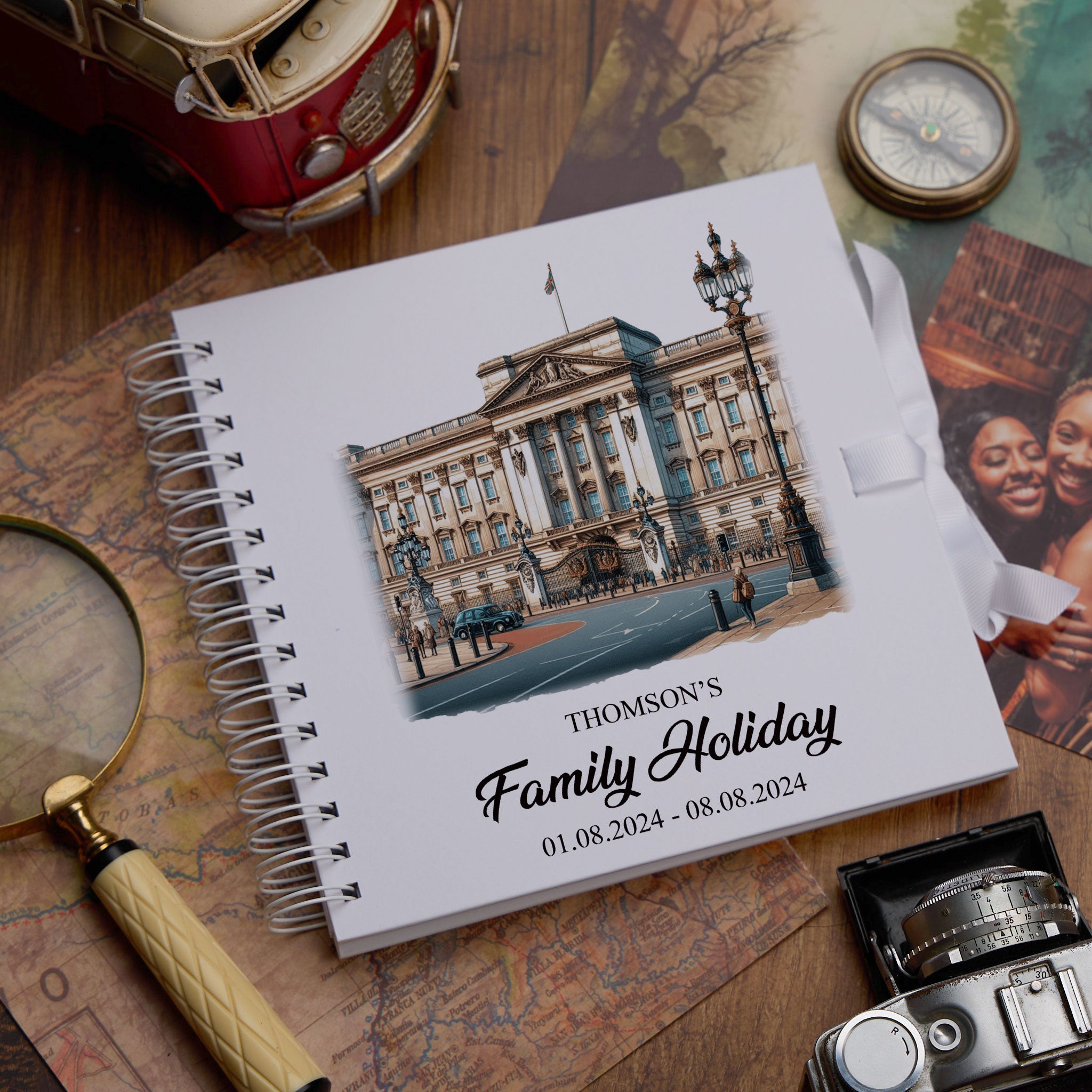 Personalised England, London Holiday Memory Scrapbook Journal Photo Albums