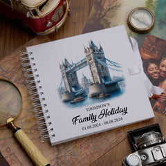 Personalised England, London Holiday Memory Scrapbook Journal Photo Albums