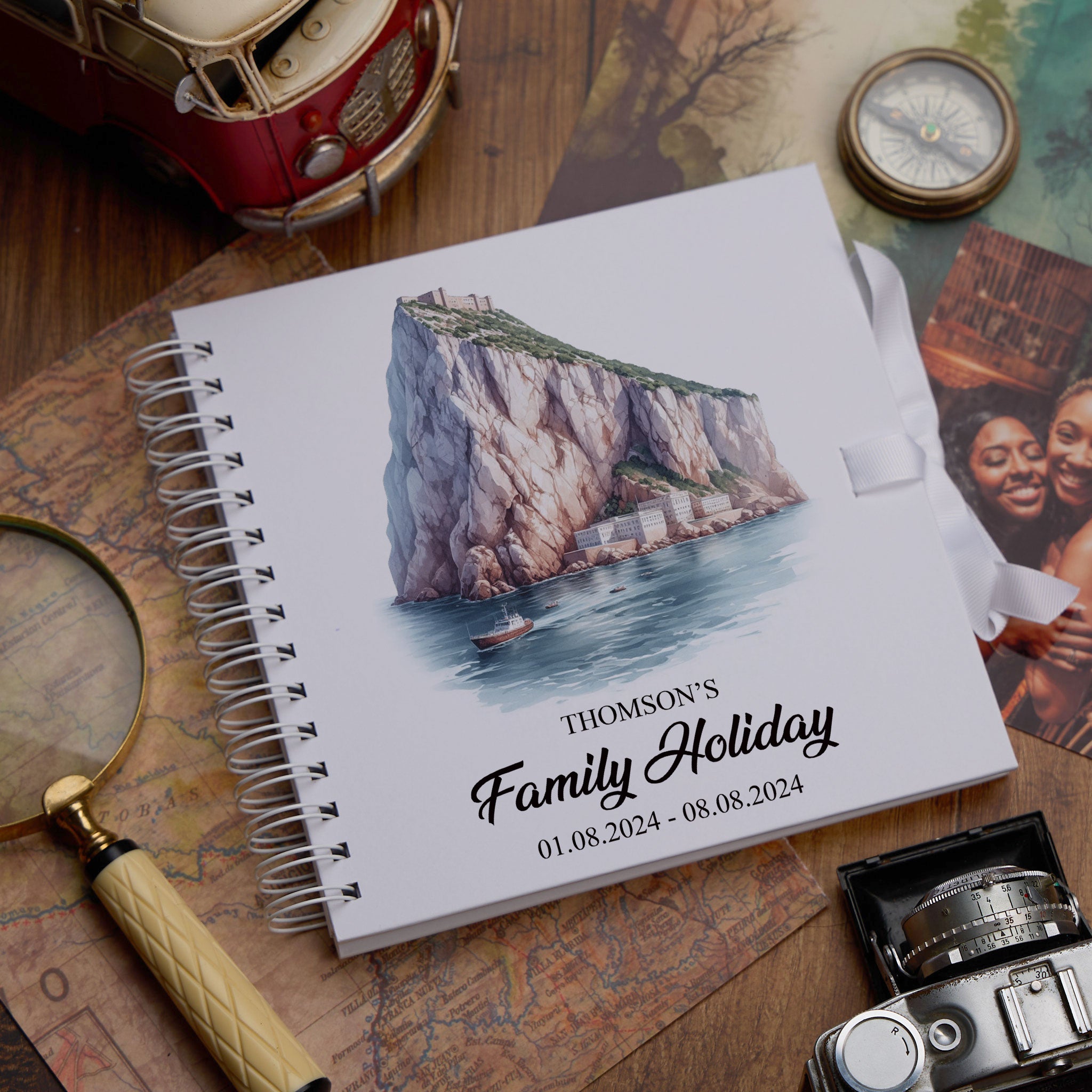 Personalised England, London Holiday Memory Scrapbook Journal Photo Albums