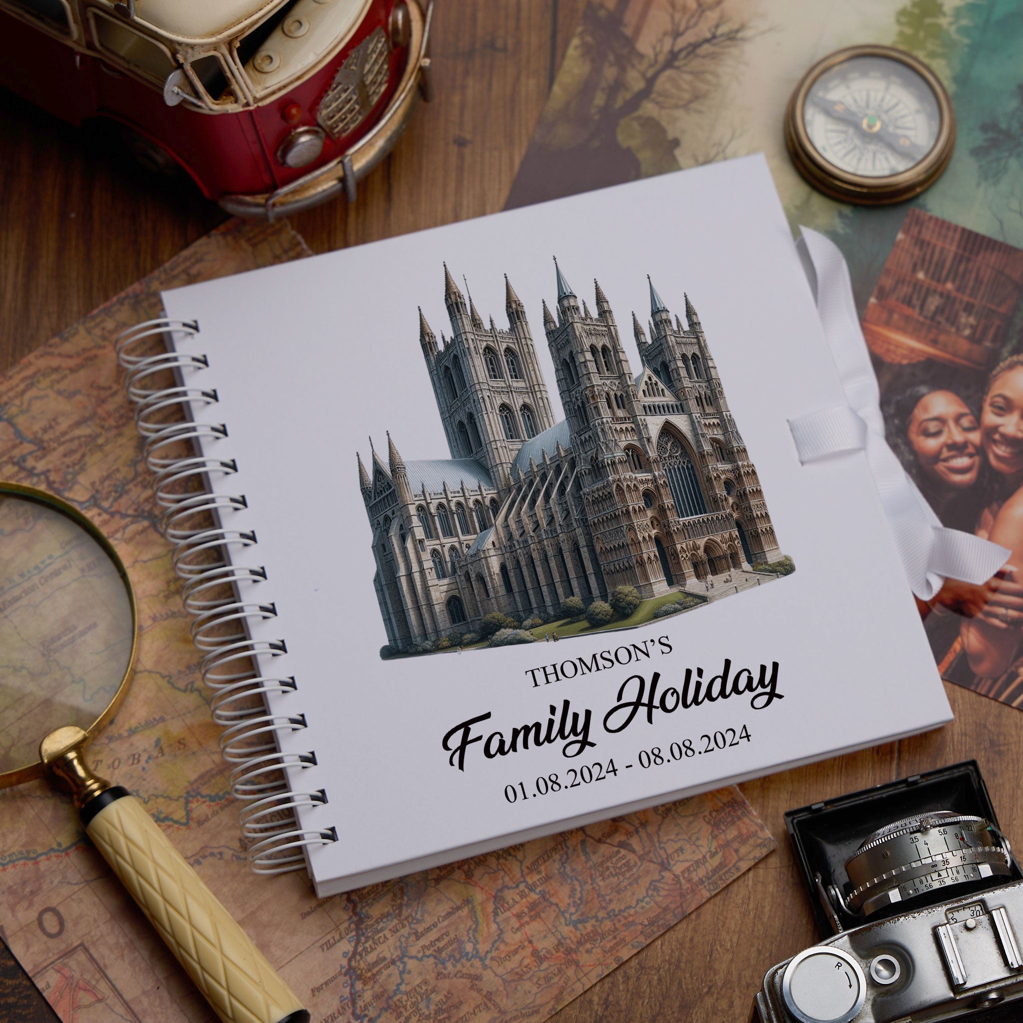 Personalised England, London Holiday Memory Scrapbook Journal Photo Albums