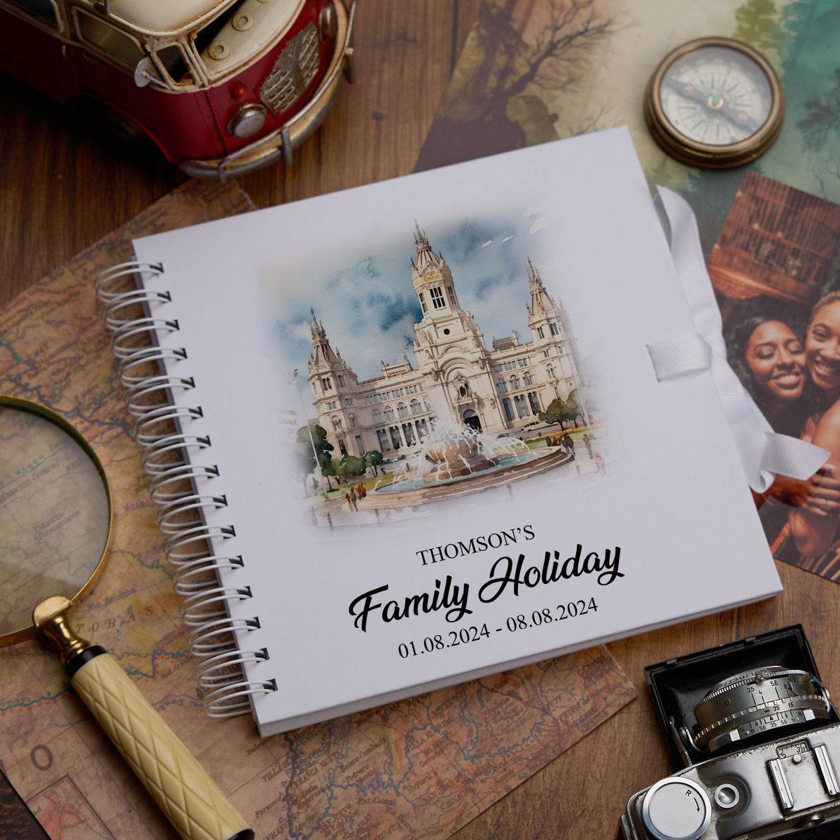 Personalised Madrid Holiday Memory Scrapbook Journal Photo Albums