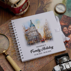 Personalised Madrid Holiday Memory Scrapbook Journal Photo Albums