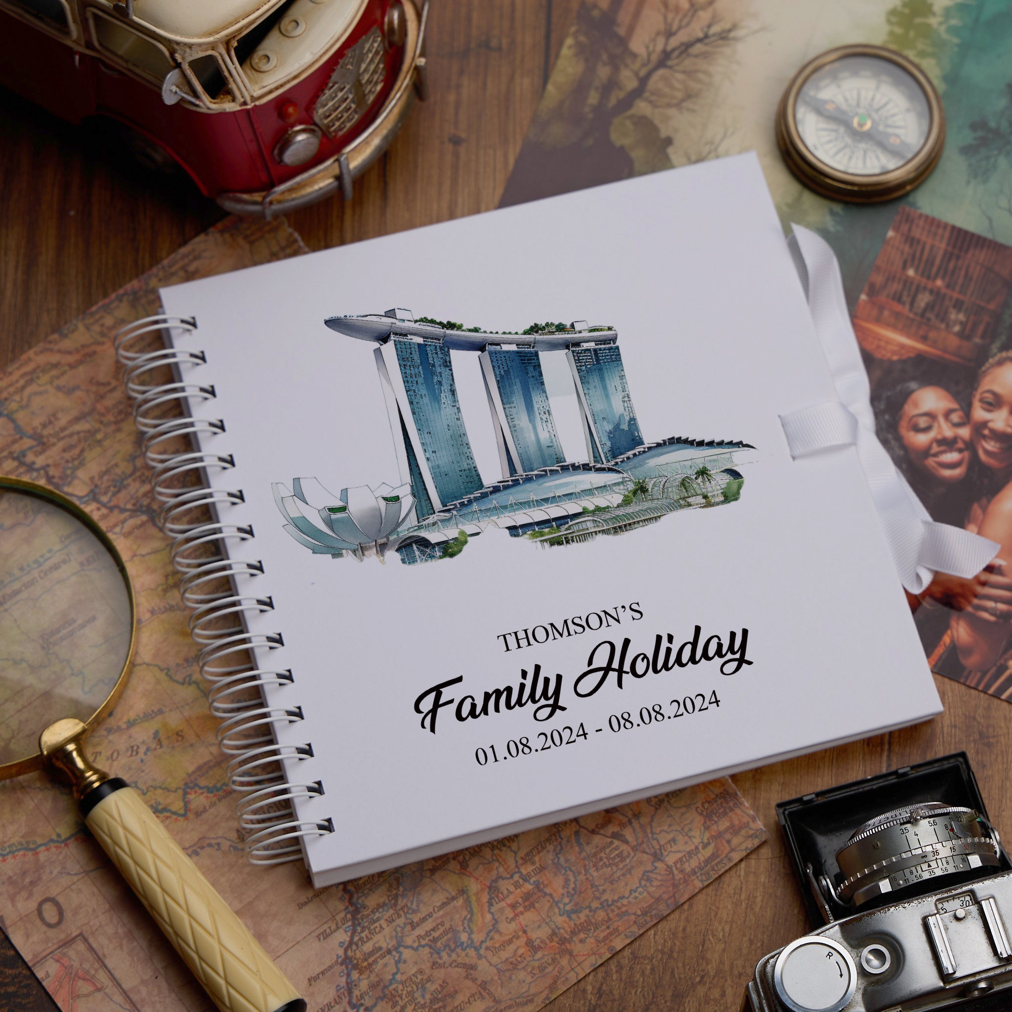 Personalised Singapore Holiday Memory Scrapbook Journal Photo Albums