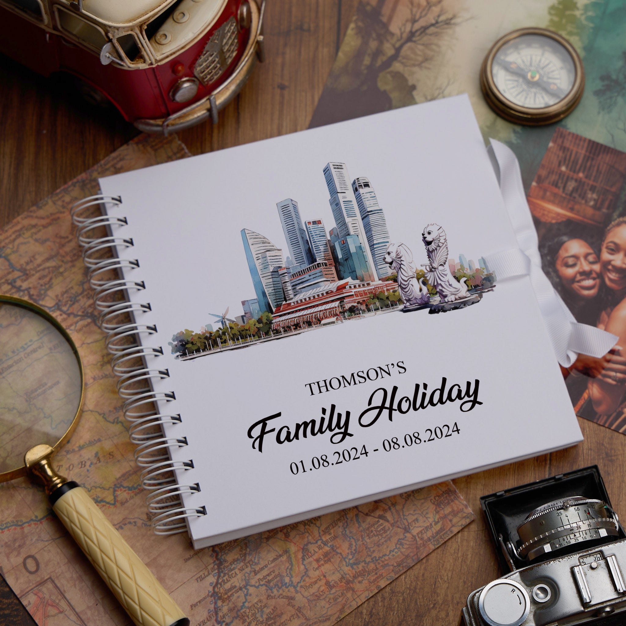 Personalised Singapore Holiday Memory Scrapbook Journal Photo Albums