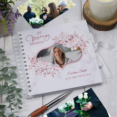 Personalised Female Condolence Scrapbook For Memorial & Remembrance With photo