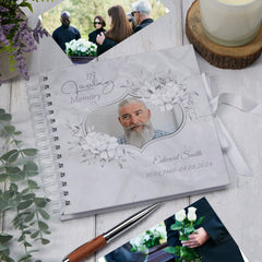 Personalised Male Condolence Scrapbook For Memorial & Remembrance With photo