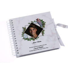 Personalised Christmas Memorial Condolence Bereavement Scrapbook With Photo