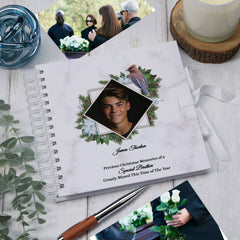 Personalised Christmas Memorial Condolence Bereavement Scrapbook With Photo