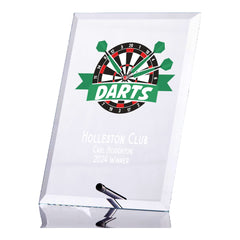 Personalised Darts Trophy Plaque With Colour Print