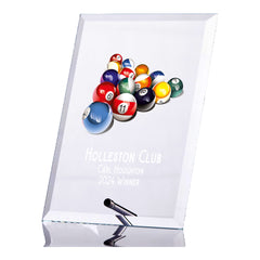 Personalised Pool or Snooker Trophy Plaque With Colour Print