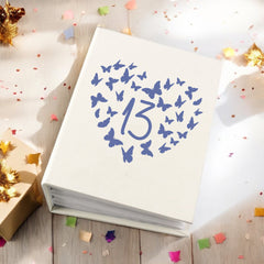 13th Birthday Gift For Her Or Him With Butterflies Photo Album With Sleeves 100 x 6x4 Capacity