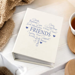 Friends Photo Album Gift With Word Heart For 100 x 6x4 Photos With Sleeves