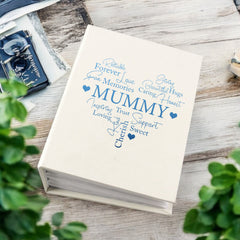 Mummy Photo Album Gift With Word Heart For 100 x 6x4 Photos With Sleeves