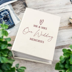 Our Wedding Day Memories Love Gift Photo Album With Sleeves 100 x 6x4 Capacity