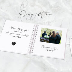 Personalised Male Condolence Scrapbook For Memorial & Remembrance With photo