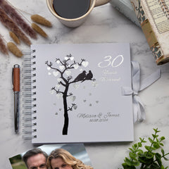 Personalised 30th Anniversary Keepsake Guest Book Photo Album With Hearts