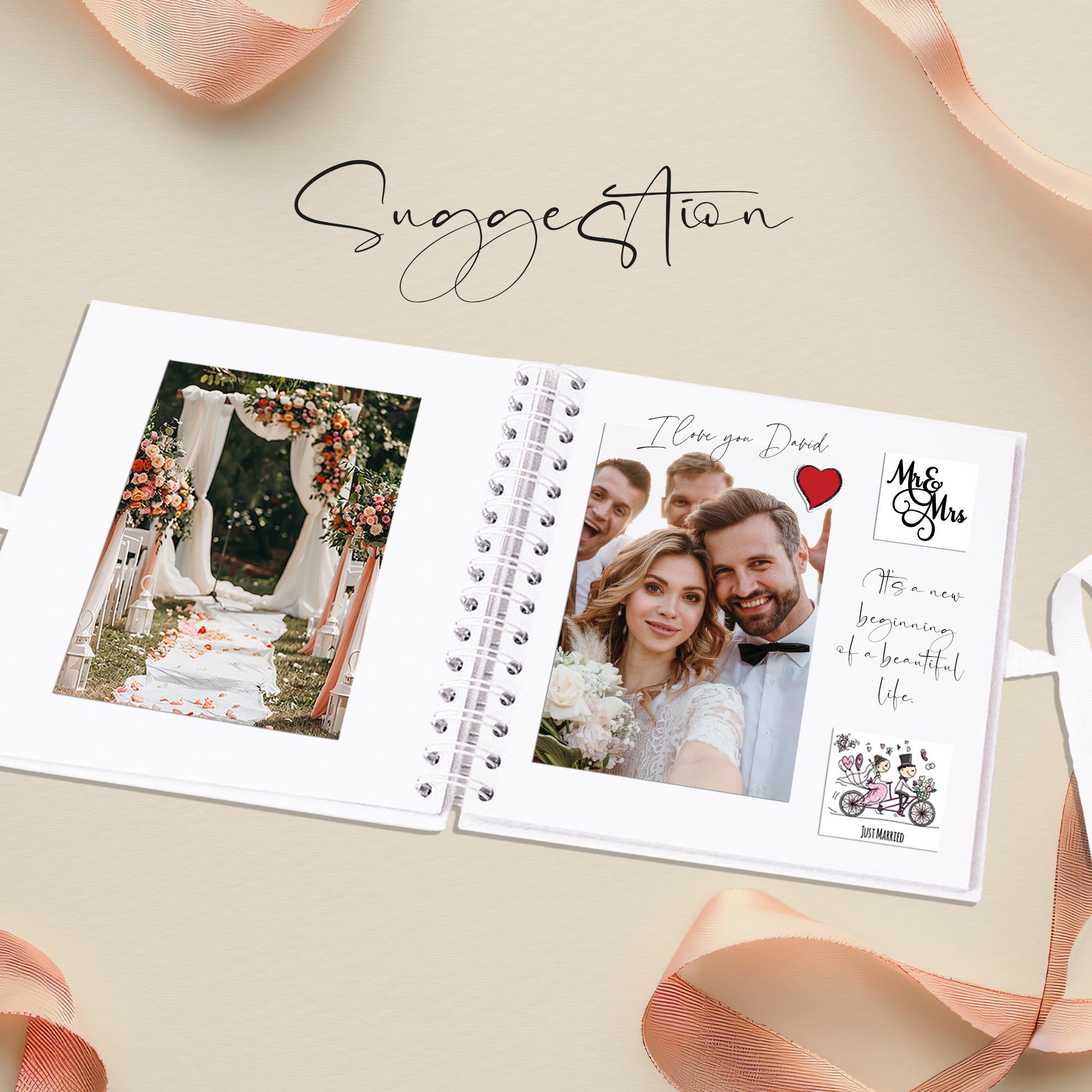 Personalised Confirmation Guestbook, Photo Album or Scrapbook With Cross and Multiple Colours