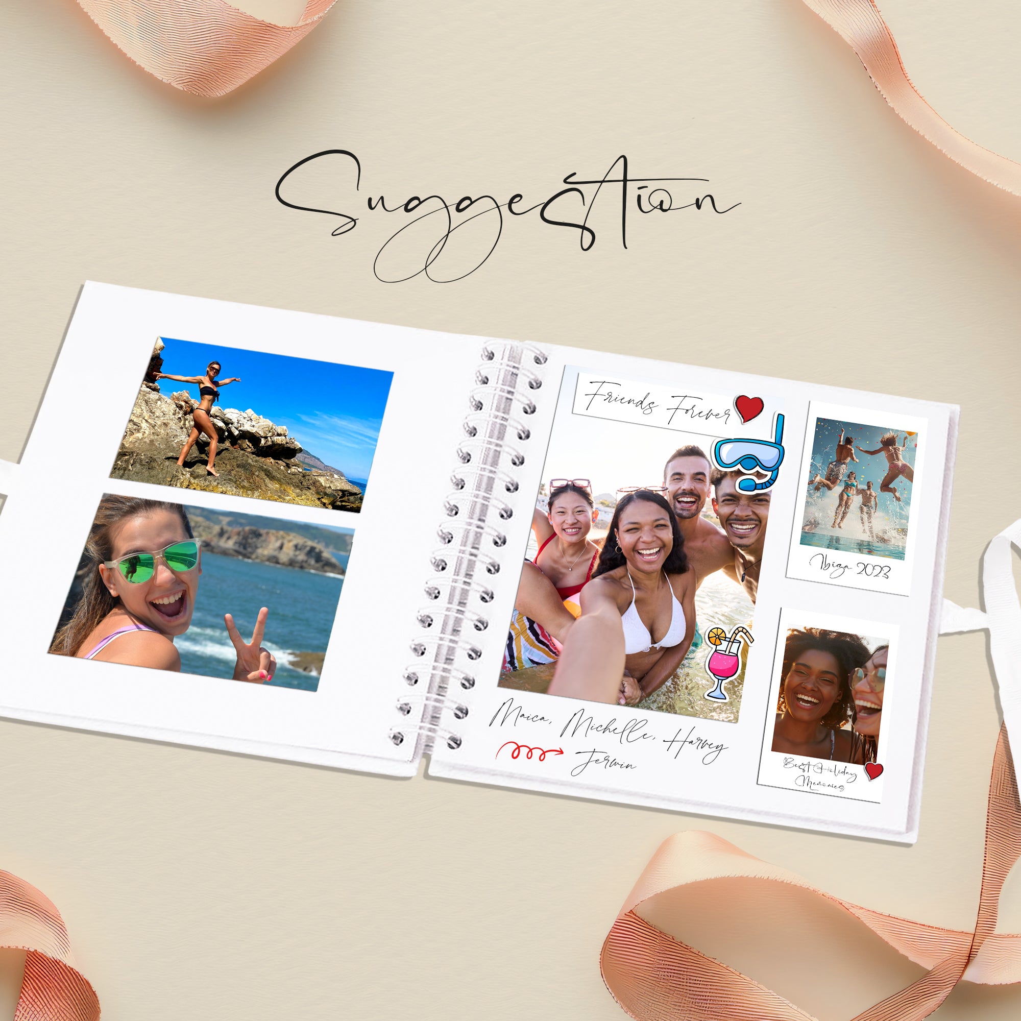 Personalised Majorca/Mallorca Holiday Memory Scrapbook Journal Photo Albums