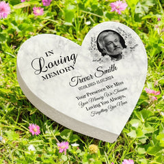 Personalised Graveside Decoration Floral Photo Frame Memorial Heart