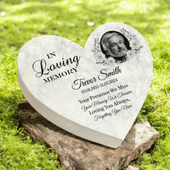 Personalised Graveside Decoration Floral Photo Frame Memorial Heart