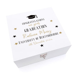 Personalised Congratulations On Your Graduation Large Keepsake Wooden Box