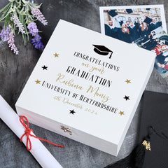 Personalised Congratulations On Your Graduation Large Keepsake Wooden Box