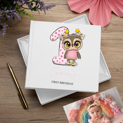 Personalised Baby Girl First Birthday Photo Album