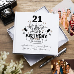 Personalised Any Age Happy Birthday Photo album Gift 18th, 21st, 30th, 40th, 50th, 60th