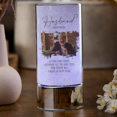 Personalised Husband Sympathy Gift Memorial Remembrance Light With Photo