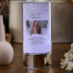 Personalised Wife Memorial Remembrance Light With Photo