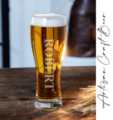 Personalised Engraved Any Name 0.7Ltr Artisan Craft Beer Glass Gift