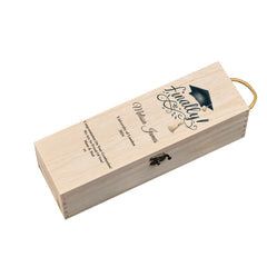 Personalised Graduation Wooden Wine or Champagne Finally Graduated