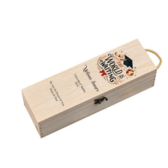 Personalised Graduation Wooden Wine or Champagne World Awaits