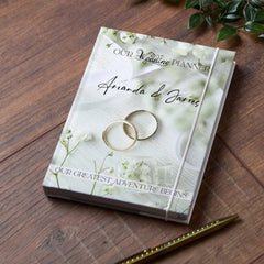 Personalised UK Version Wedding Planner Book Engagement Gift With Rings