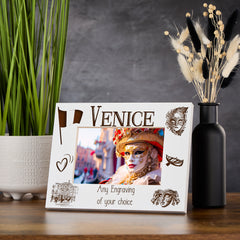 Personalised Venice Holiday Memory Photo Frame Engraved