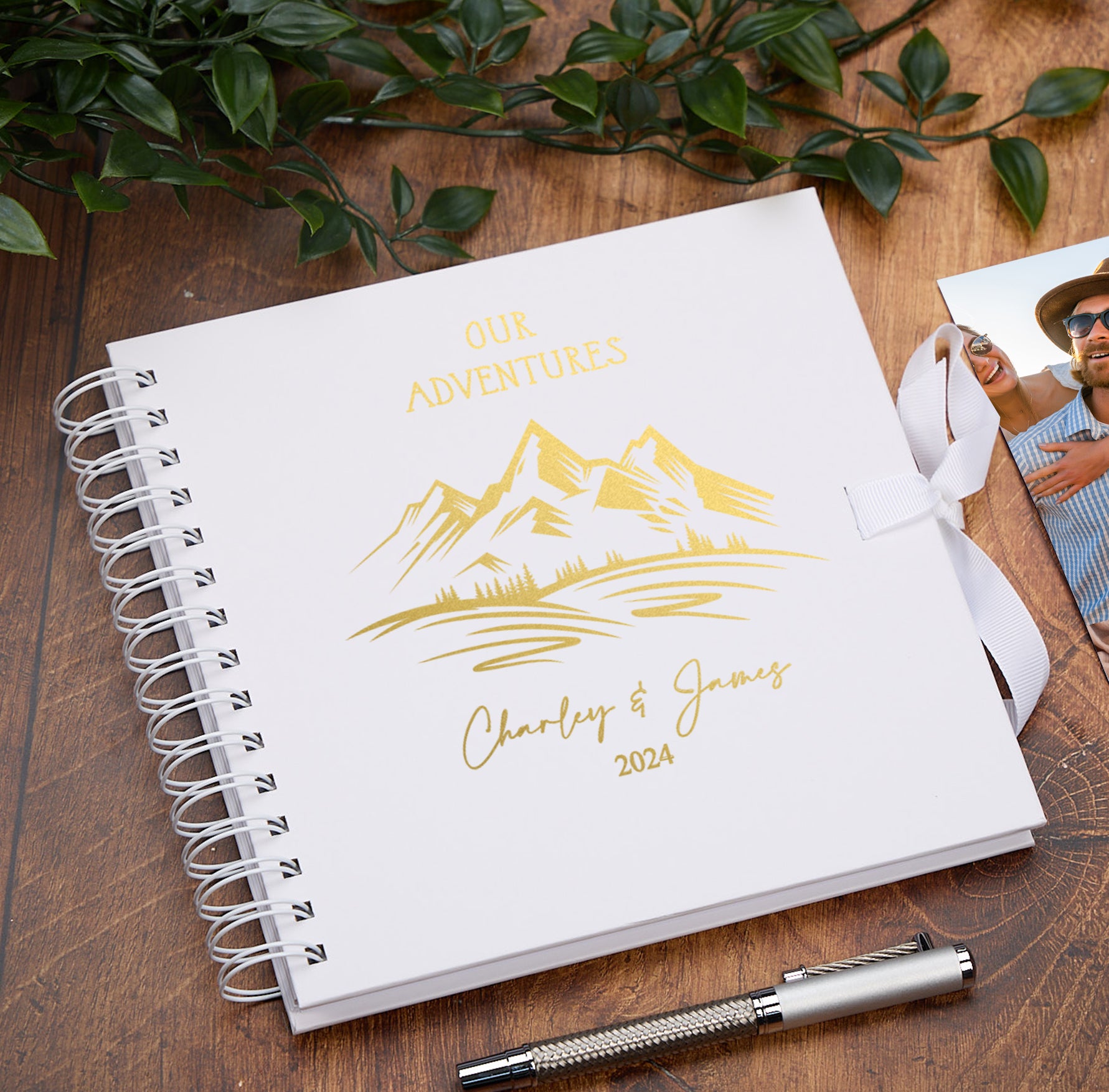 Personalised Our Adventures With Mountains Travel Journal Album Scrapbook Multiple Colour