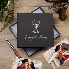 Congratulations Photo Album For 50 x 6 by 4 Photos In Black