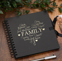 Family Memory Scrapbook Album With Heart Design Various Colours Available