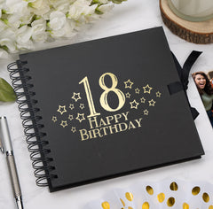 18th Birthday Memory Scrapbook Album With Star Design Various Colours Available