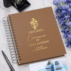 Personalised Holy Communion Photo Album With Multiple Colours and Cross