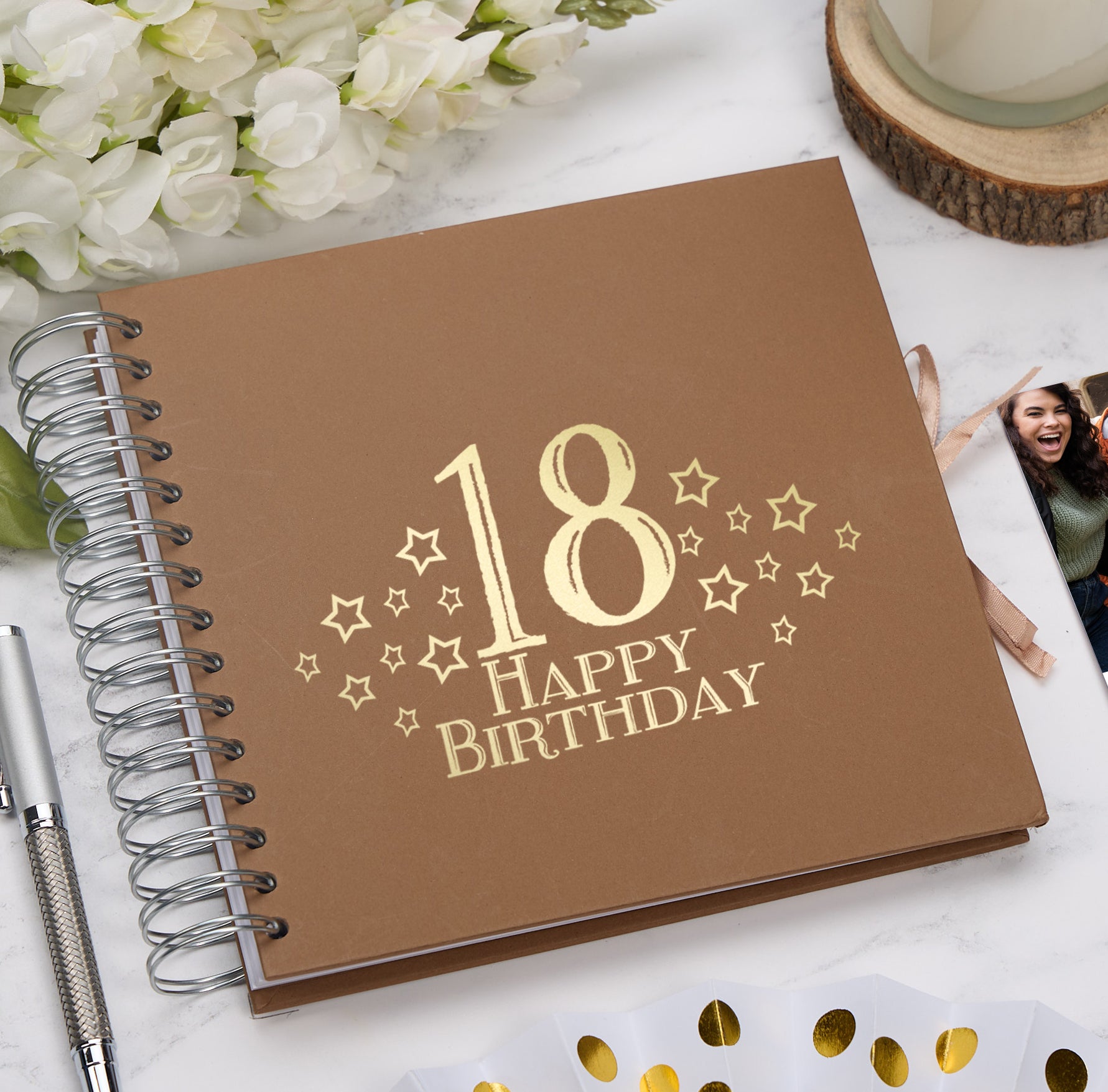 18th Birthday Memory Scrapbook Album With Star Design Various Colours Available