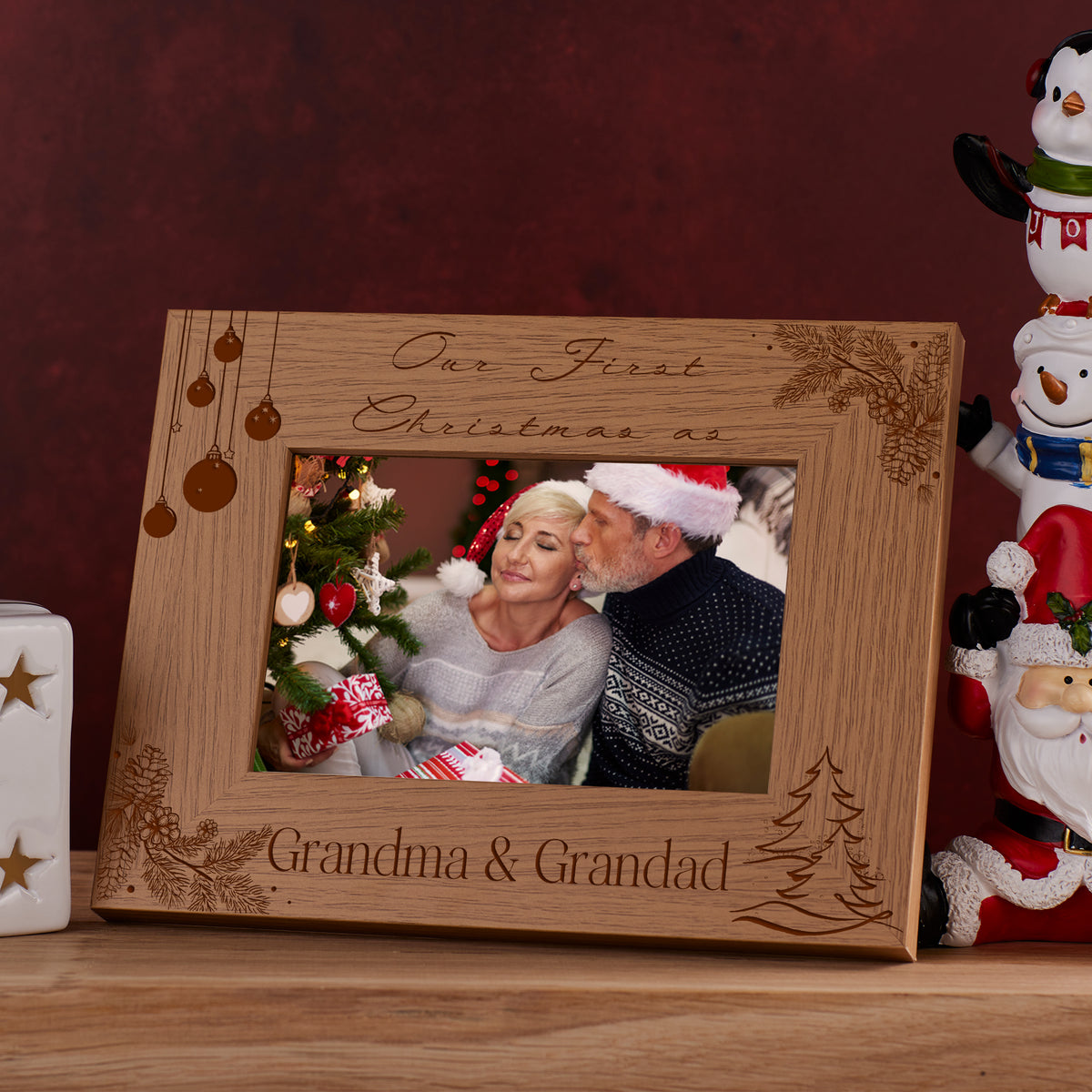 First Christmas As Grandma & Grandad Photo Frame