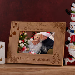 First Christmas As Grandma & Grandad Photo Frame