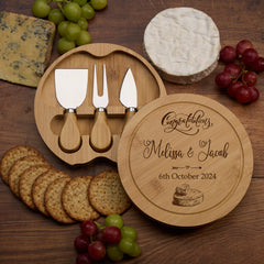 Personalised Wedding Engagement Anniversary or New Home Cheeseboard Gift Engraved