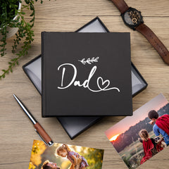 Dad Black Photo Album With Leaf Design For 50 x 6 by 4 Photos