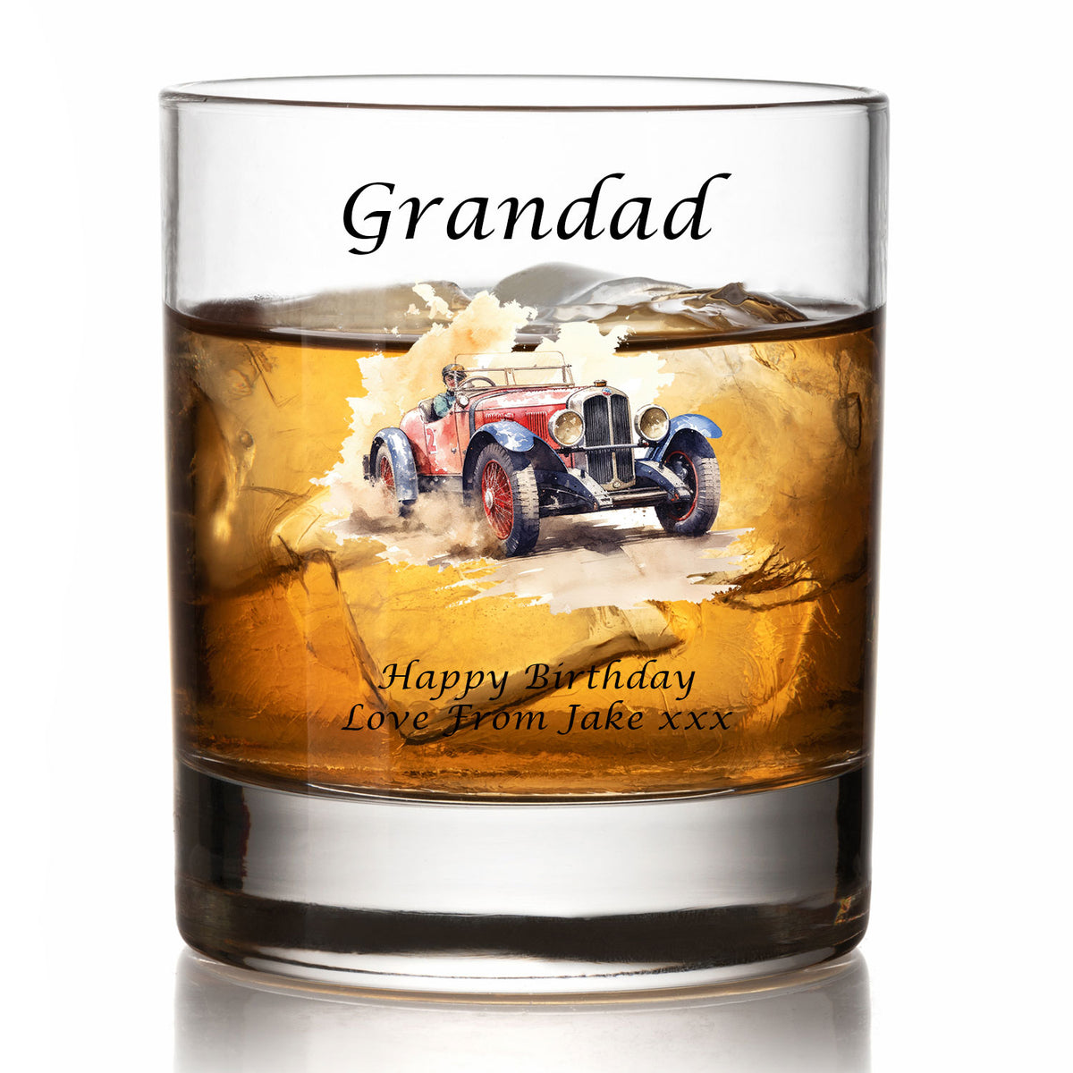 Personalised Grandad Whiskey Glass Gift Boxed